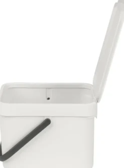 Affaldsspand m/låg sort. kon. 6 ltr