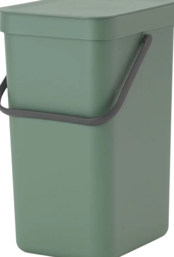 Affaldsspand m/låg sort.kon. 12 ltr