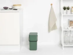 Affaldsspand m/låg sort.kon. 12 ltr