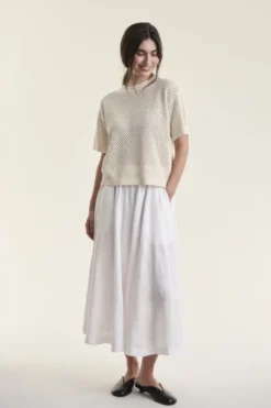Airy linen nederdel
