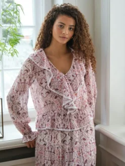 Ajda Paisley Dance Blouse