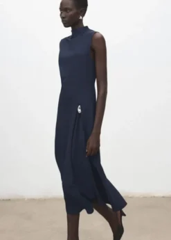 A-line dress with metal embellishme