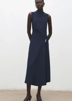 A-line dress with metal embellishme