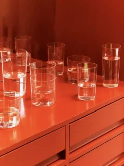 Angle Glass-Set of 4 Medium H10-Clear