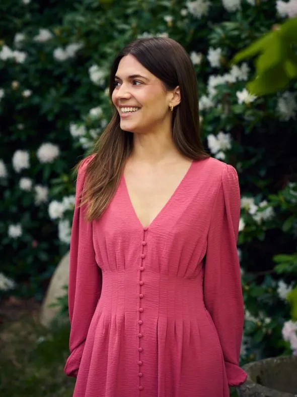 Annelie Solid Crepe Dress