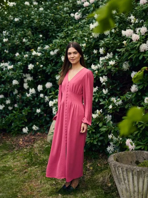 Annelie Solid Crepe Dress