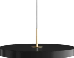 Asteria black Ø 43 x 14 cm, 2. 7m cordset