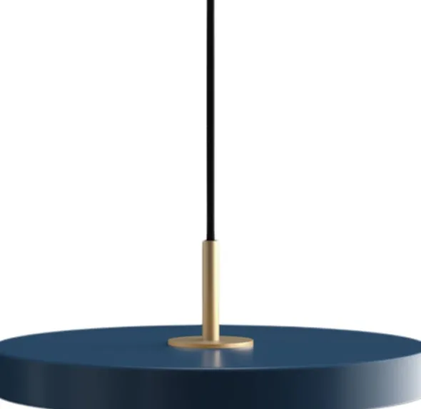 Asteria Mini petrol blue Ø 31 x 10,5 cm, 2. 7m cordset