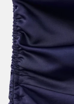 Asymmetrical dress with side gather