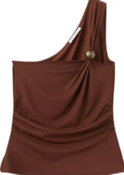 Asymmetric appliqué top