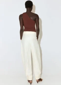 Asymmetric appliqué top