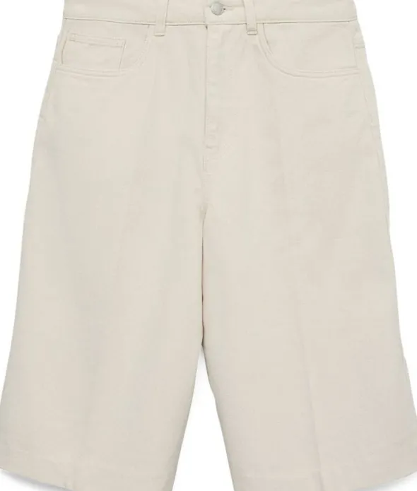 AWELIS HR ECRU DENIM SHORTS