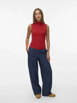 AWVITORIA SL HIGH NECK KNIT TOP