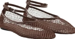 Ballet flats with mesh bracelet