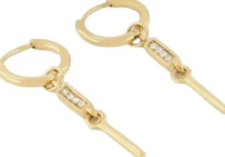 Bar earrings with rhinestone
