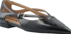 BIABARI Cut Out Pointy Flat Faux Leather