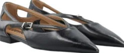 BIABARI Cut Out Pointy Flat Faux Leather