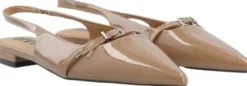 BIABARI Pointy Flat Slingback Faux Leather