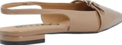 BIABARI Pointy Flat Slingback Faux Leather