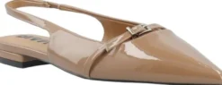 BIABARI Pointy Flat Slingback Faux Leather