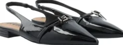 BIABARI Pointy Flat Slingback Faux Leather
