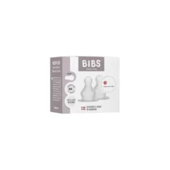 BIBS Baby Bottle Nipple Round Silicone 2 pack Medium Flow