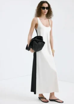 Bicolour midi dress