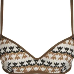 Biles padded plunge bikini top
