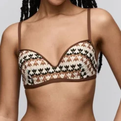Biles padded plunge bikini top