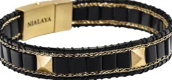 Black Onyx Stud Bracelet