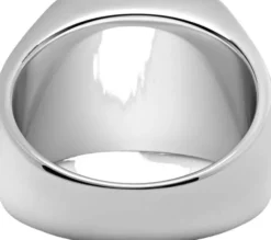 Black Zircon Signet Ring in Silver