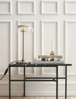 Blossi Table, nordic gold / clear