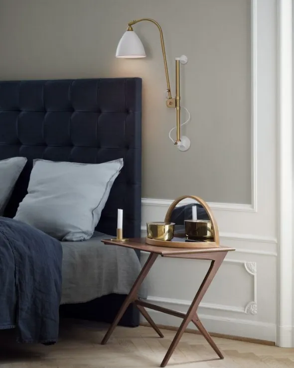 BL5 Wall Lamp - ø16 (Base: Brass, Shade: Soft Black Semi Matt)