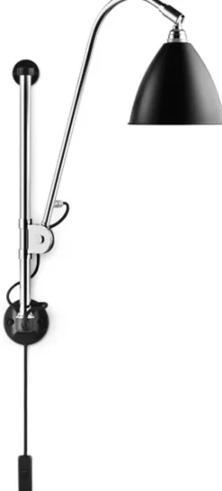 BL5 Wall Lamp - ø16 (Base: Chrome, Shade: Black Semi Matt)