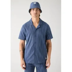 Bouclé loose fit Northern Lights short sleeve shirt - GOTS/V