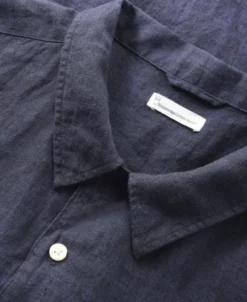 Box short sleeve linen shirt GOTS/Vegan