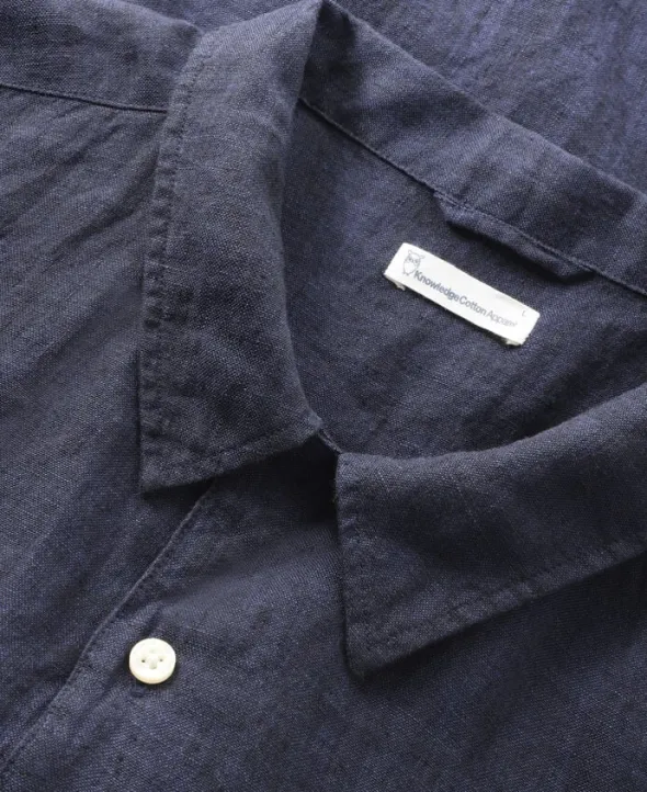 Box short sleeve linen shirt GOTS/Vegan
