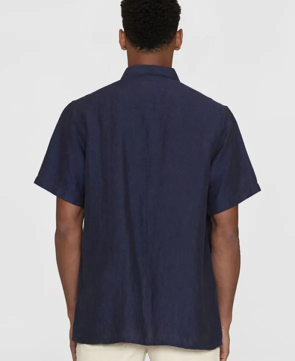Box short sleeve linen shirt GOTS/Vegan