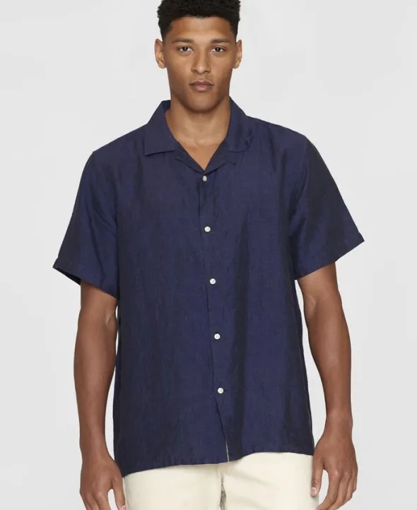 Box short sleeve linen shirt GOTS/Vegan