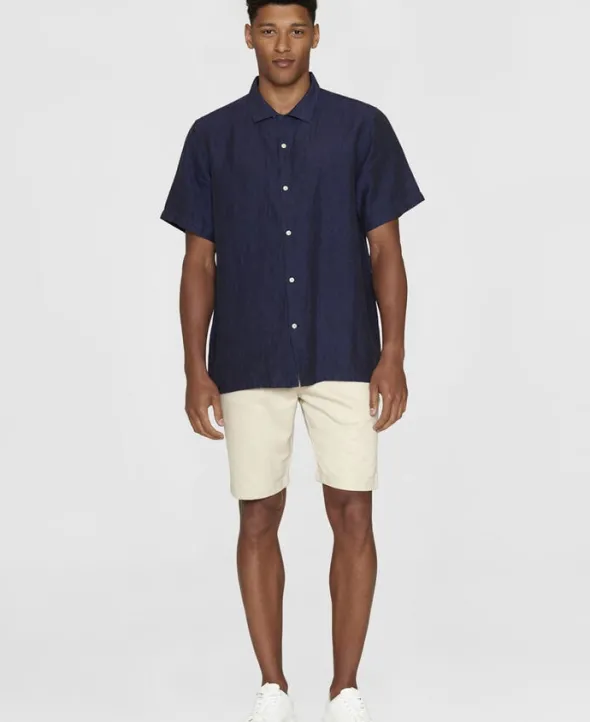 Box short sleeve linen shirt GOTS/Vegan