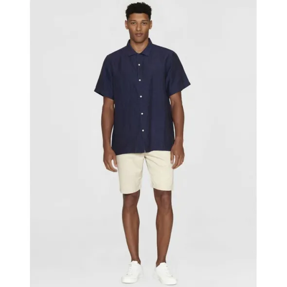 Box short sleeve linen shirt GOTS/Vegan