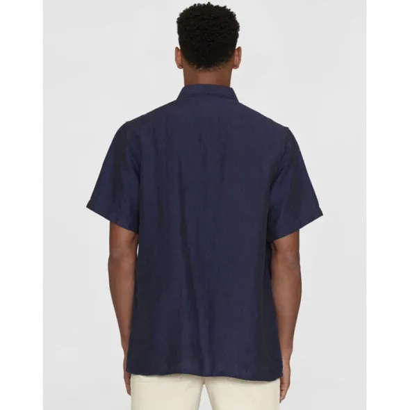 Box short sleeve linen shirt GOTS/Vegan