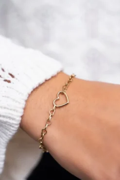 Bracelet heart chain