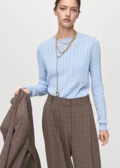 Braided knitted sweater