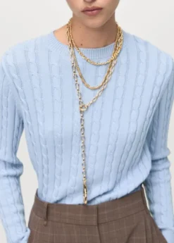 Braided knitted sweater