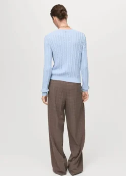Braided knitted sweater