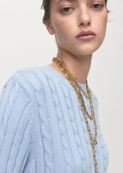 Braided knitted sweater