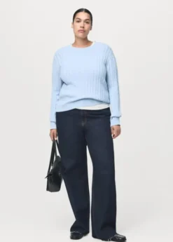 Braided knitted sweater