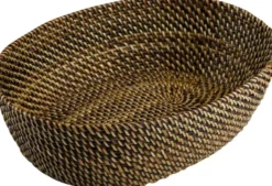 Brödkorg oval 20 x 15 cm Ljus/Mörk brun Nito flät