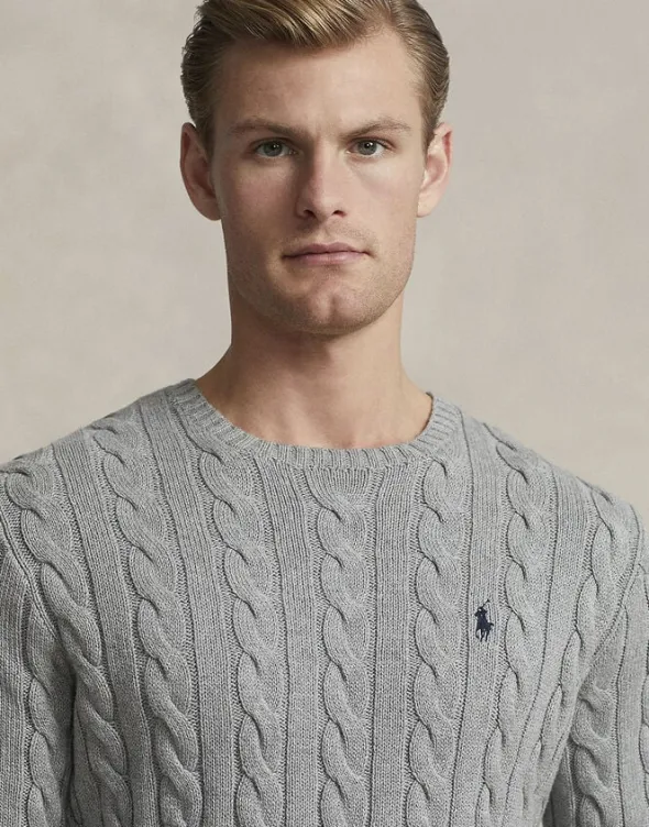 Cable-Knit Cotton Sweater